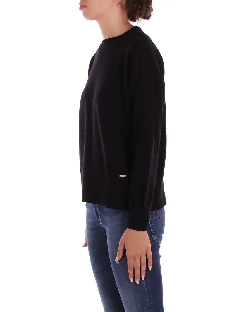 Maglia Donna WOOLRICH Black Comfort wool cash crewneck miniatura 2