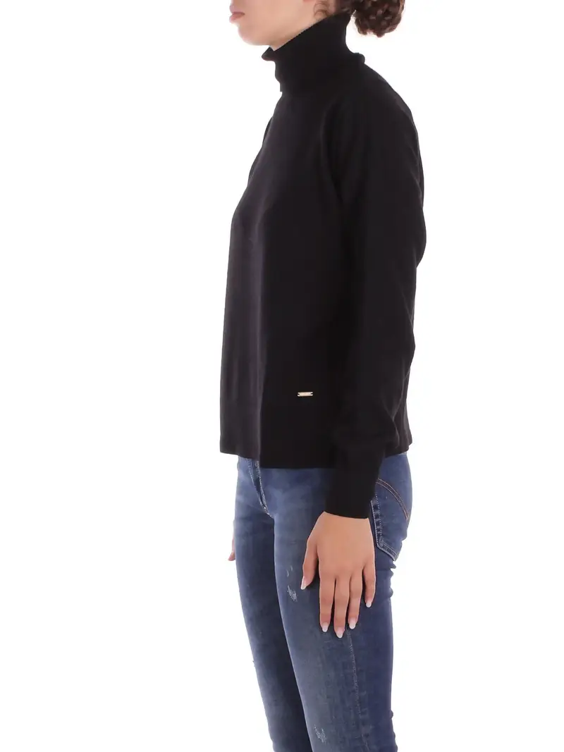 Maglia Donna WOOLRICH Black Comfort wool cash turtleneck miniatura 2