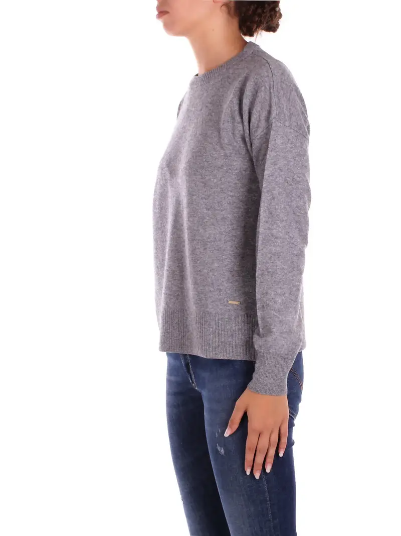 Maglia Donna WOOLRICH Grigio melange Comfort wool cash crewneck miniatura 2