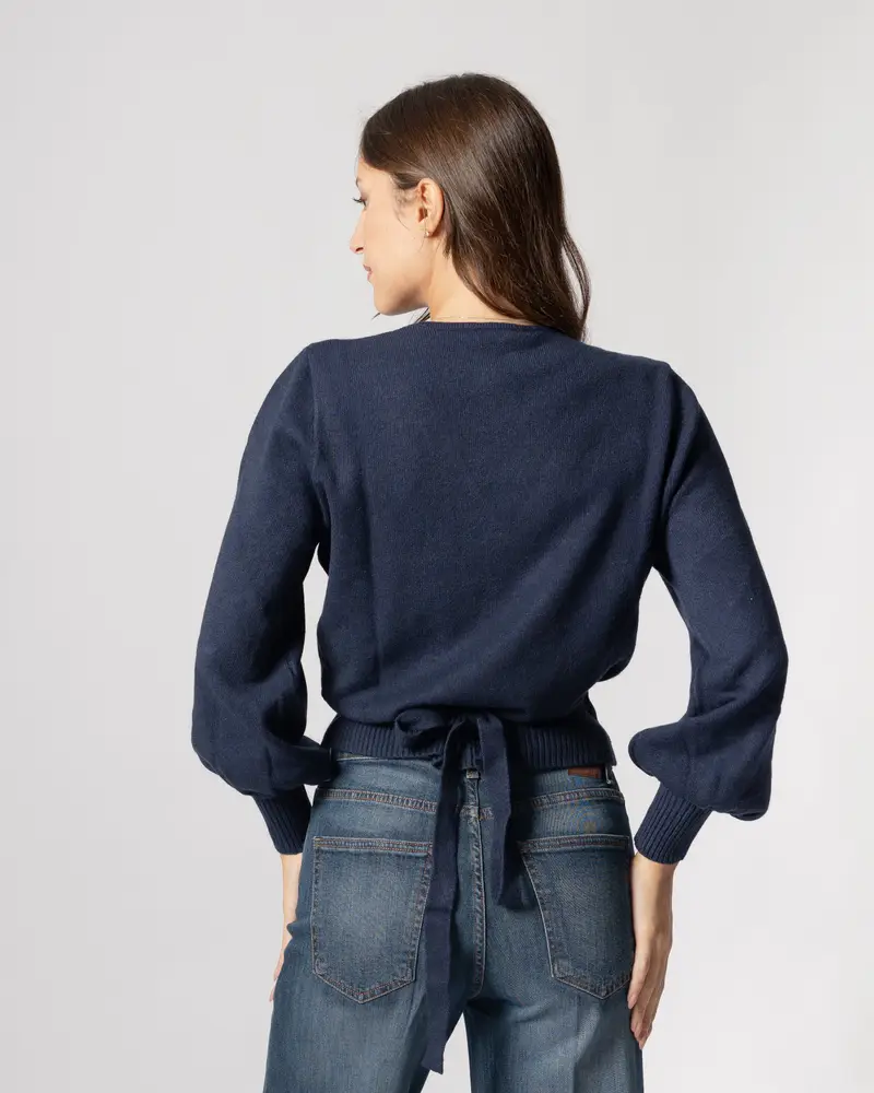 Maglia incrociata blu miniatura 2