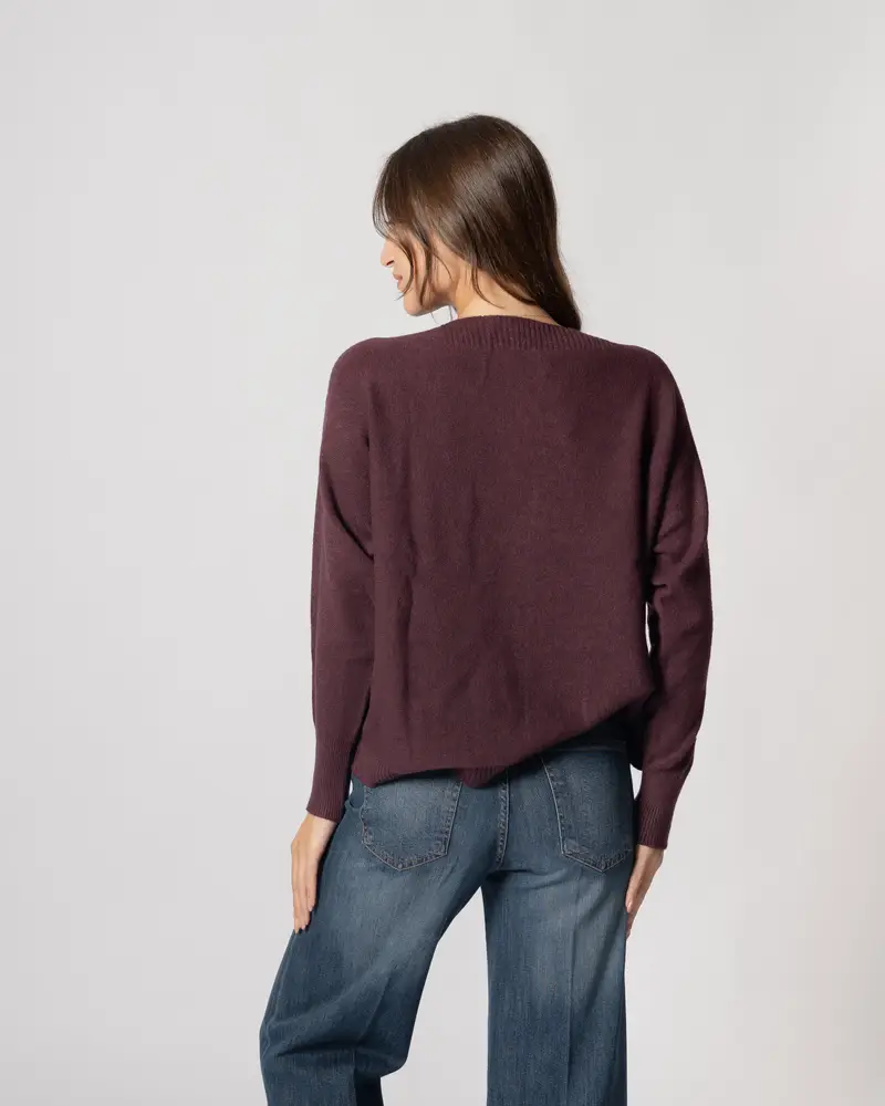 Maglia Over prugna miniatura 2