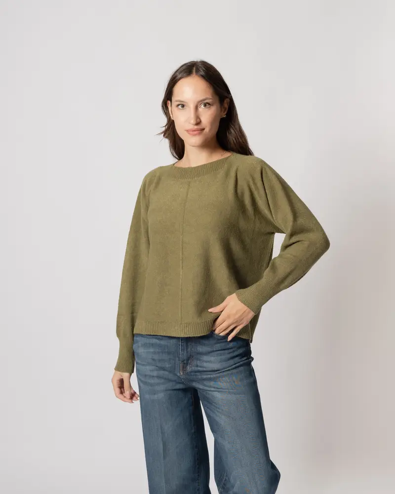 Maglia Over verde oliva