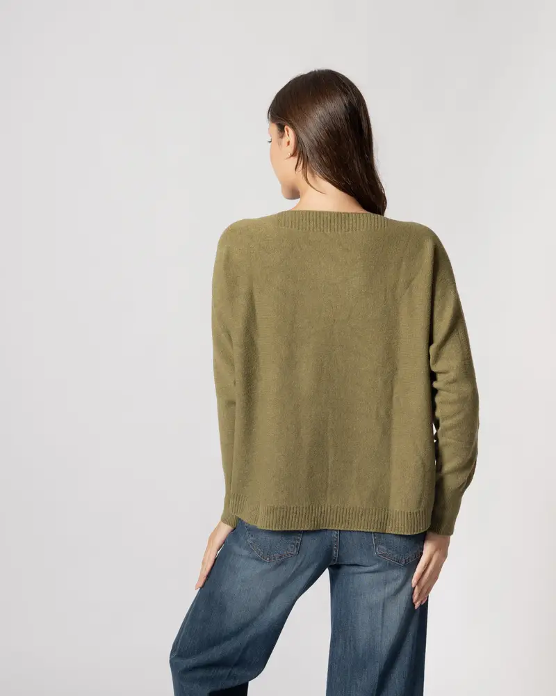 Maglia Over verde oliva miniatura 2