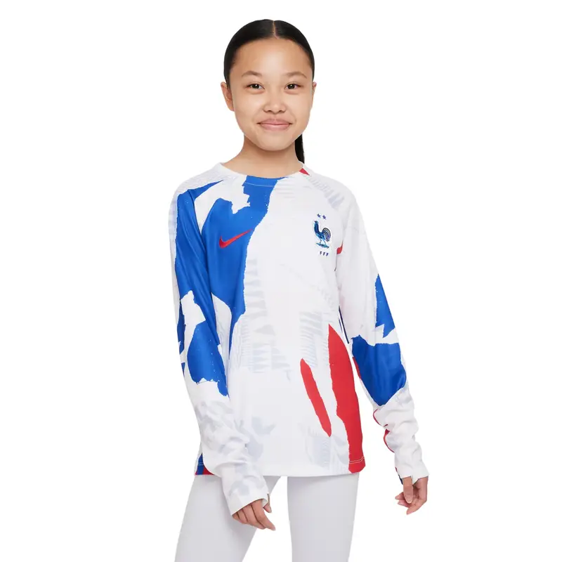 Maglia prematch a maniche lunghe per bambini France 2022/23