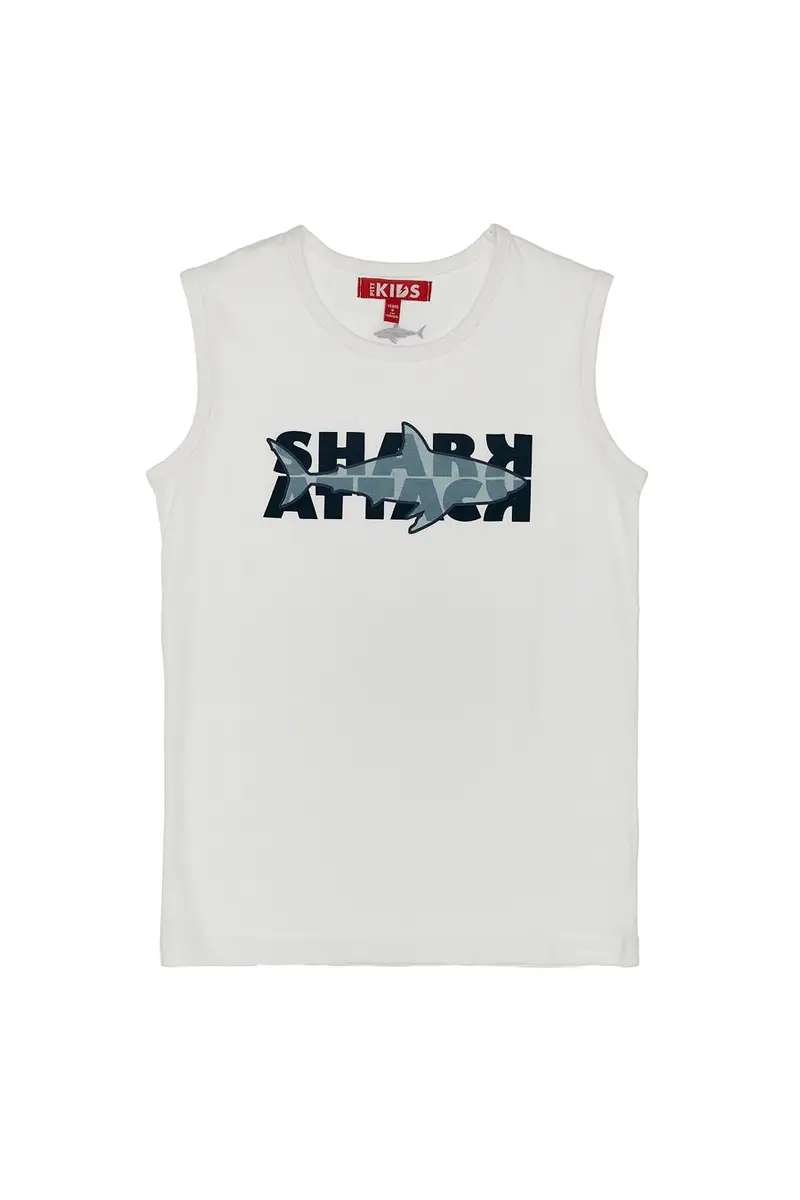 Maglia Smanicata Shark Bianca Pitt Kids 05020