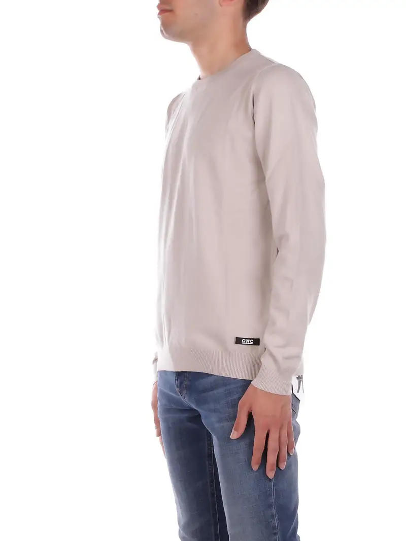 Maglia Uomo CNC Beige Maglia girocollo miniatura 2