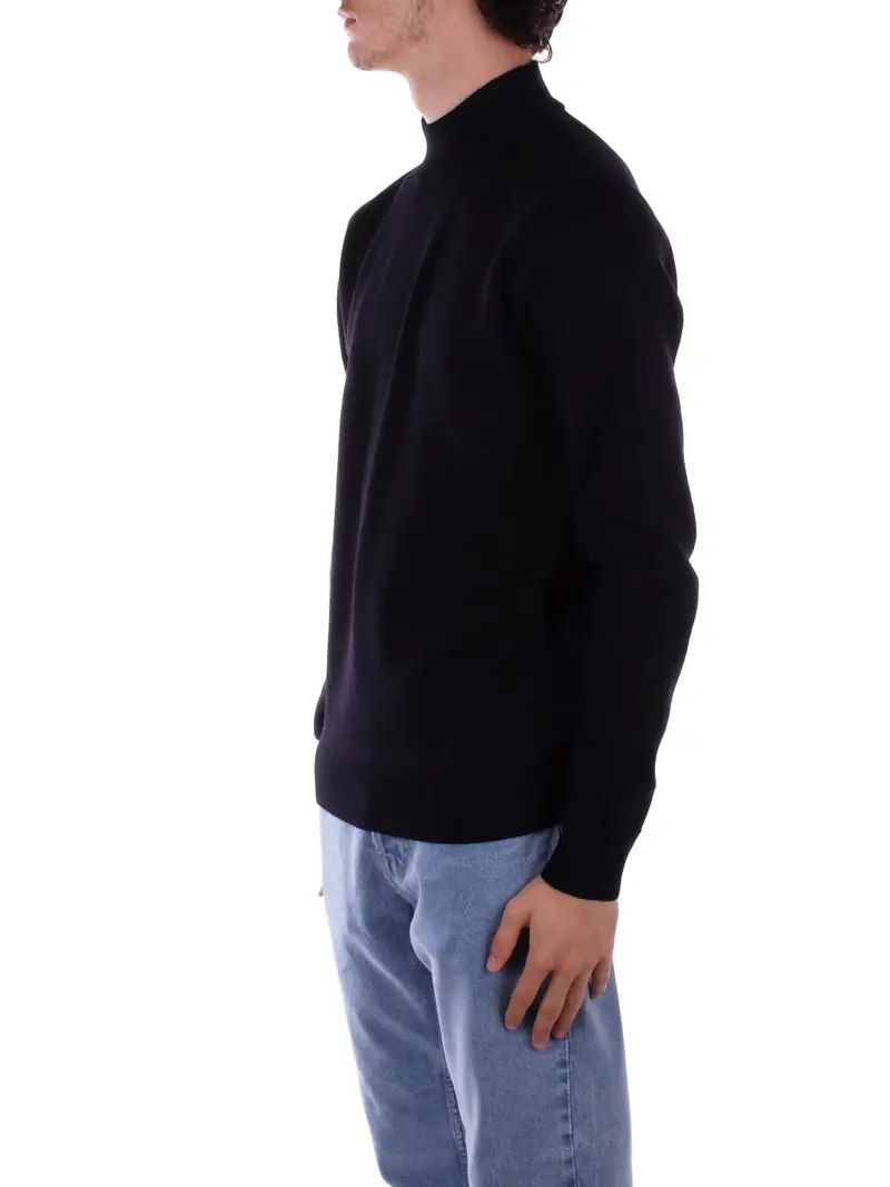 Maglia Uomo FRED PERRY Black Fp laurel wreath mock neck jum miniatura 2