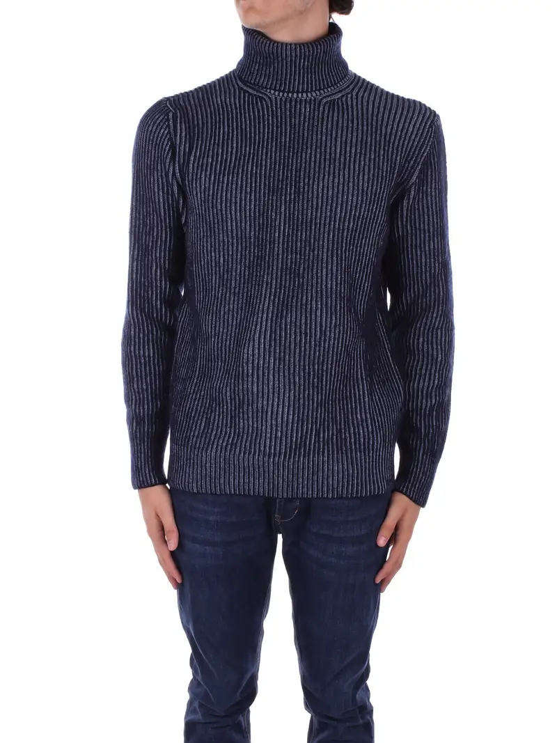 Maglia Uomo TAGLIATORE Blu Dolcevita