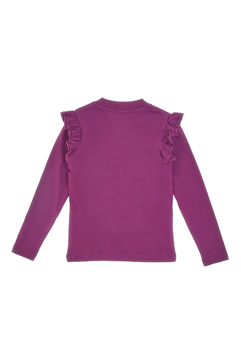 Maglia Viola Girocollo con Stampa Olografica PITT KIDS 6035 miniatura 3