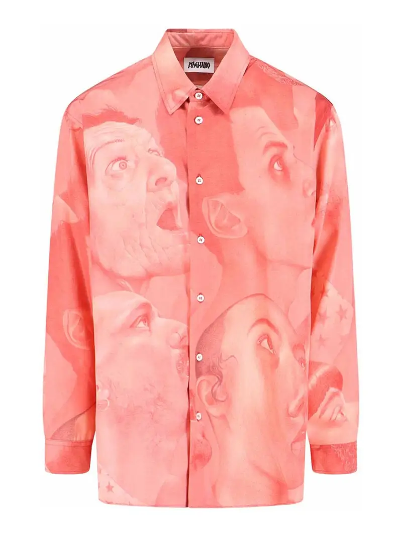 Camcia In Seta Color Carne E Neutri