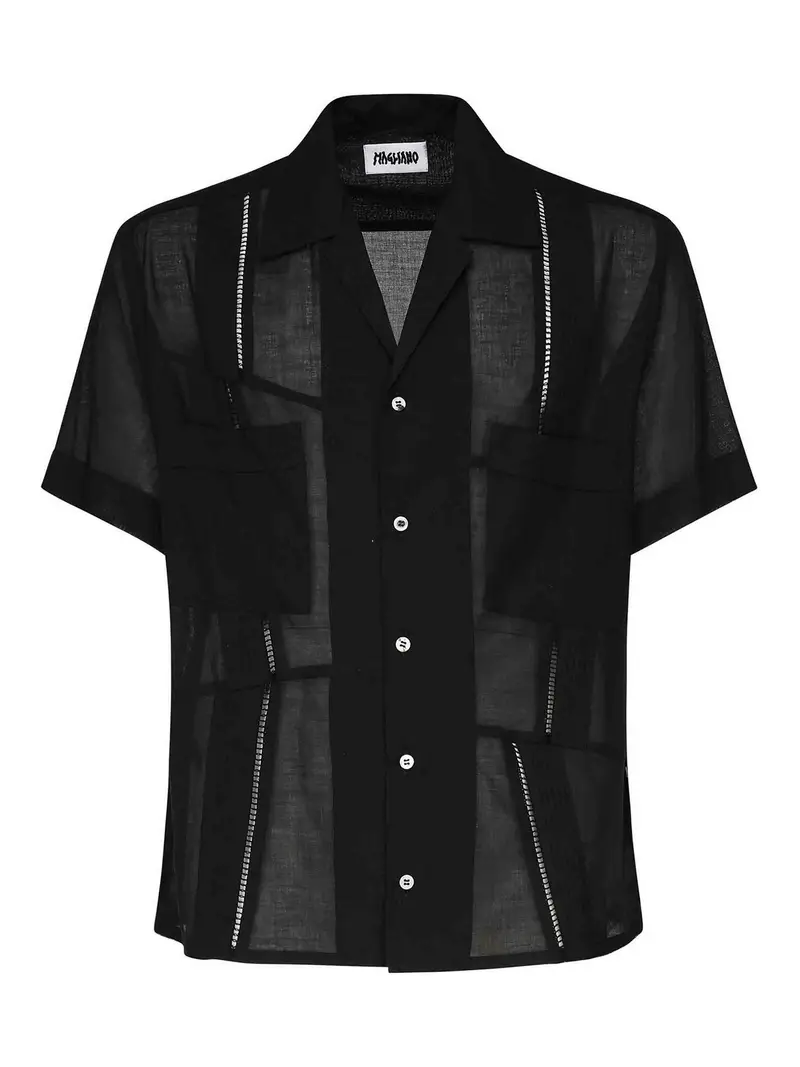 Camicia guayabera Nero