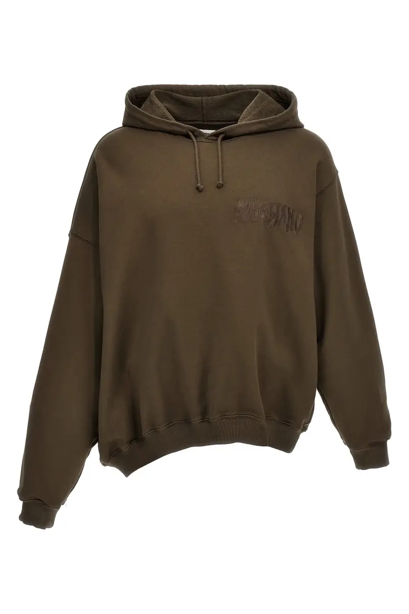 Felpa Con Cappuccio Twisted Marrone