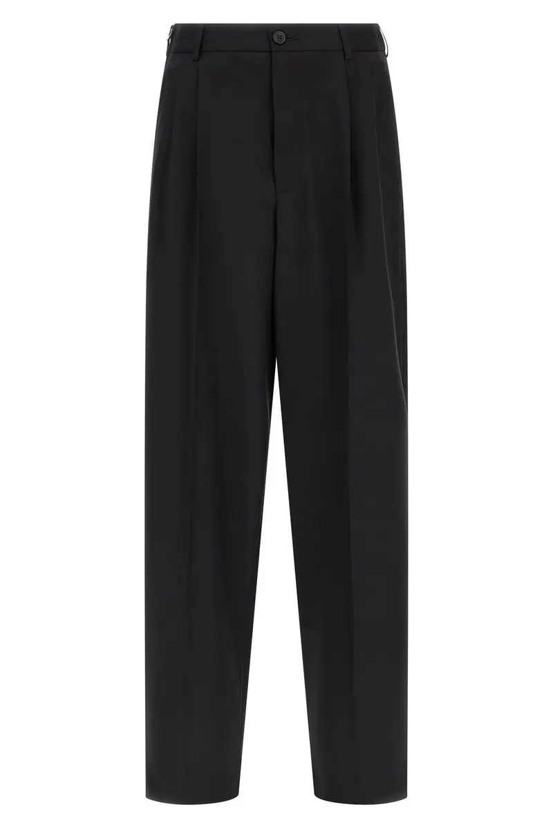 Pantalone Classic Zip Double Pince Nero