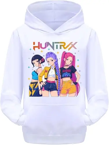 MAGLIERIA CONFORTI Felpa con Cappuccio delle Huntrix - Rumi Mira e Zoey per Bambine Unisex