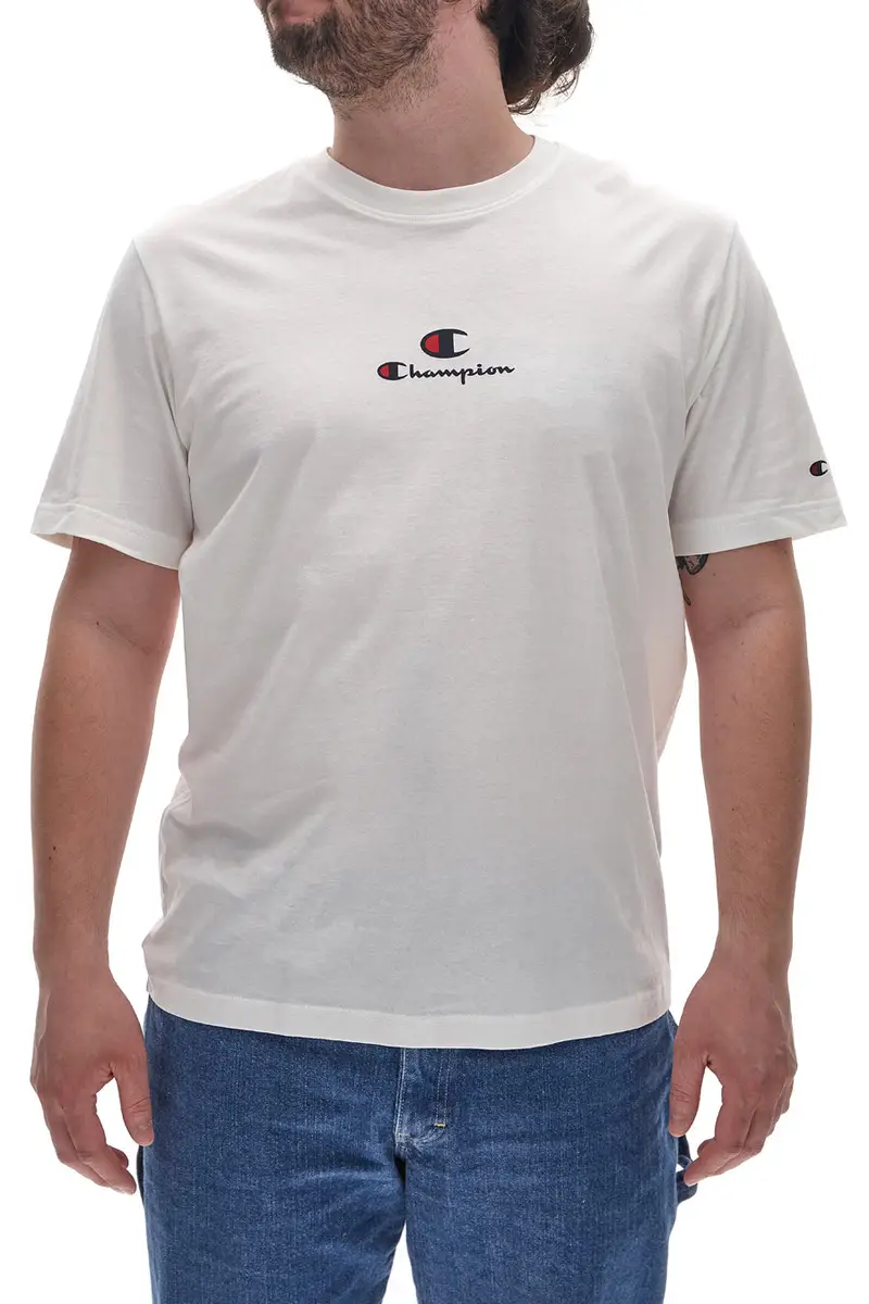 Maglietta a Maniche Corte Bianca Champion 220775