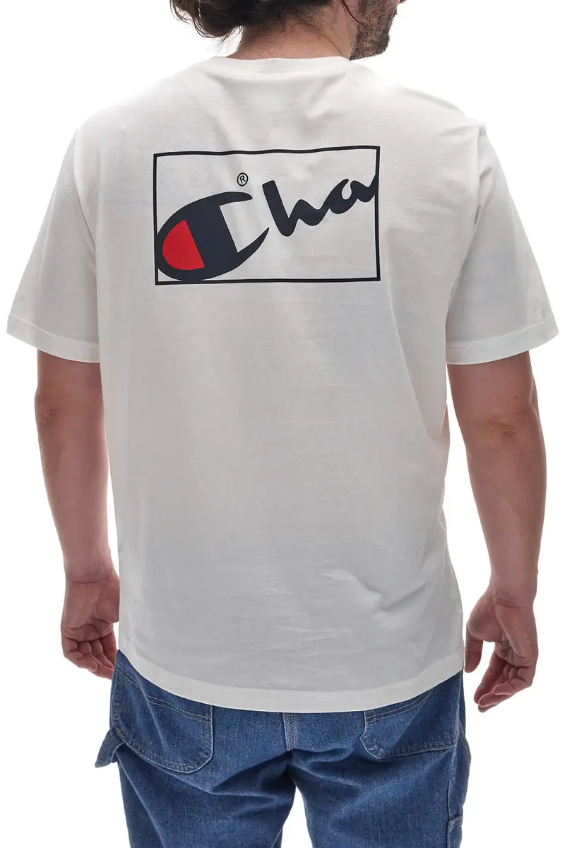 Maglietta a Maniche Corte Bianca Champion 220775 miniatura 2