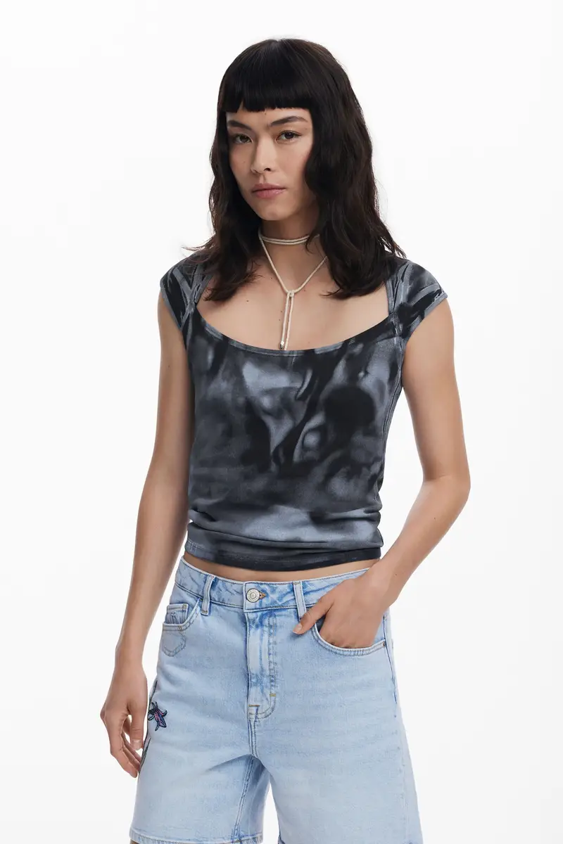 Maglietta a maniche corte sfumata