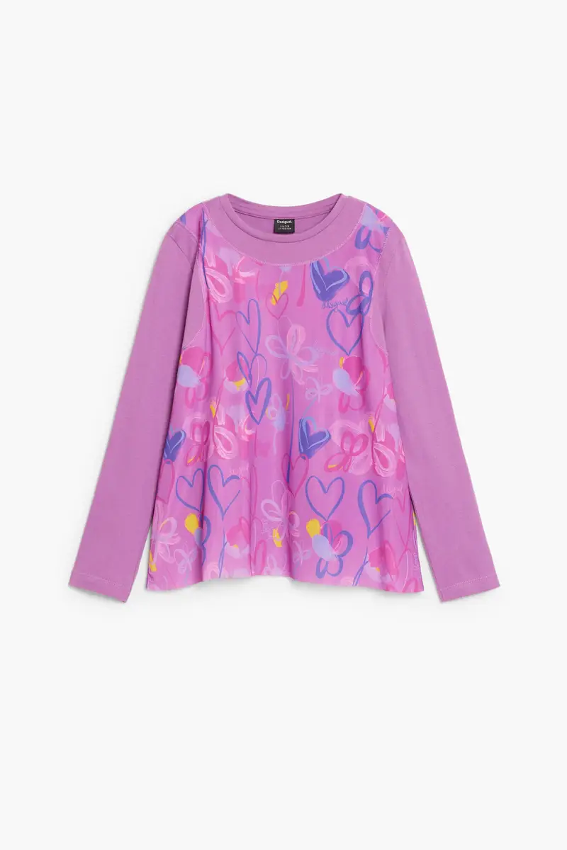 Maglietta a maniche lunghe con cuori