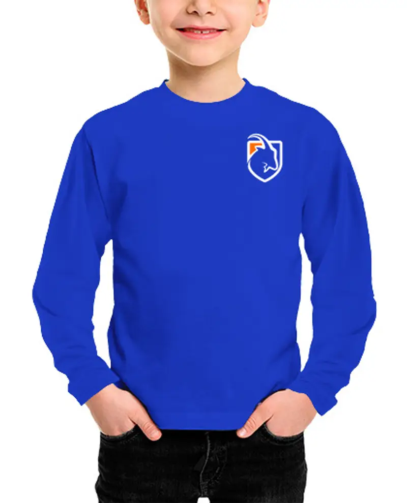 Maglietta bambino manica lunga Bambino, manica lunga, blu reale