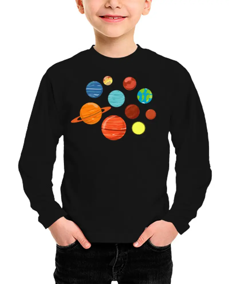 Maglietta bambino manica lunga Bambino, manica lunga, nero