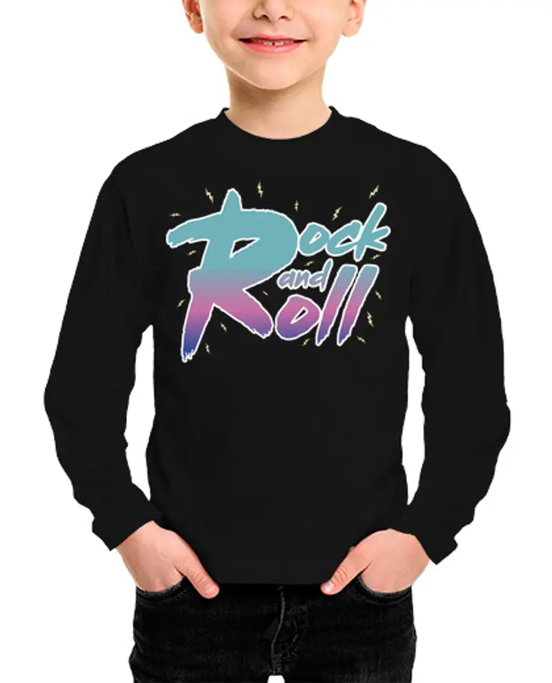 Maglietta bambino manica lunga Bambino, manica lunga, nero