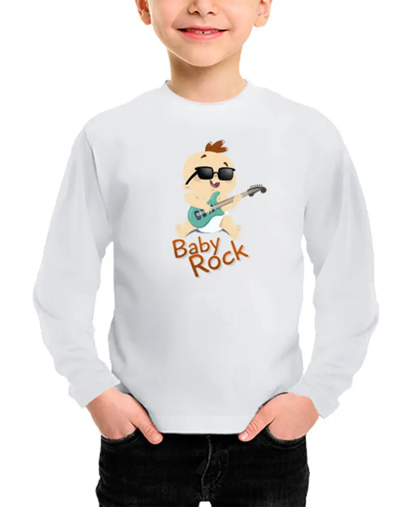 Maglietta bambino manica lunga bebè rock