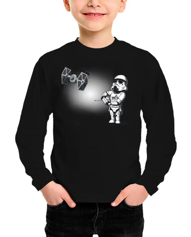 Maglietta bambino manica lunga dr one star fighter