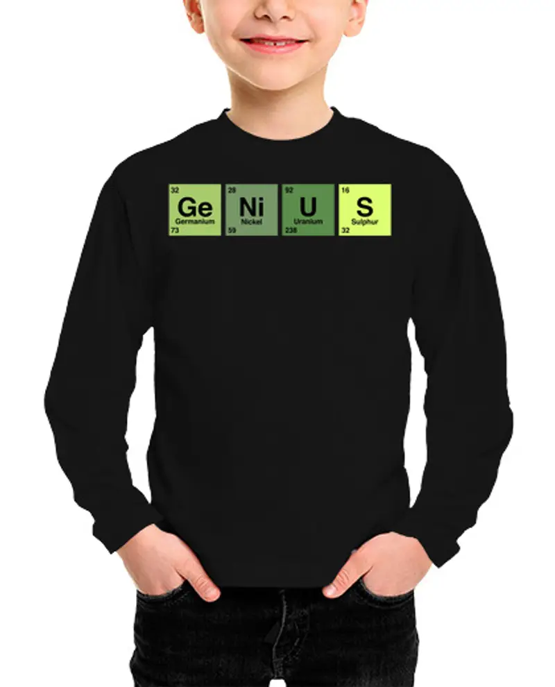 Maglietta bambino manica lunga genio