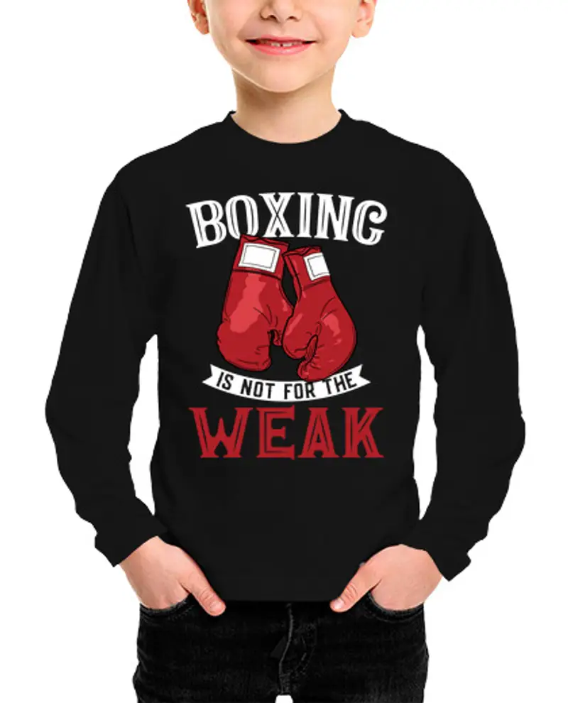 Maglietta bambino manica lunga la boxe non è per i pugili sportivi deb