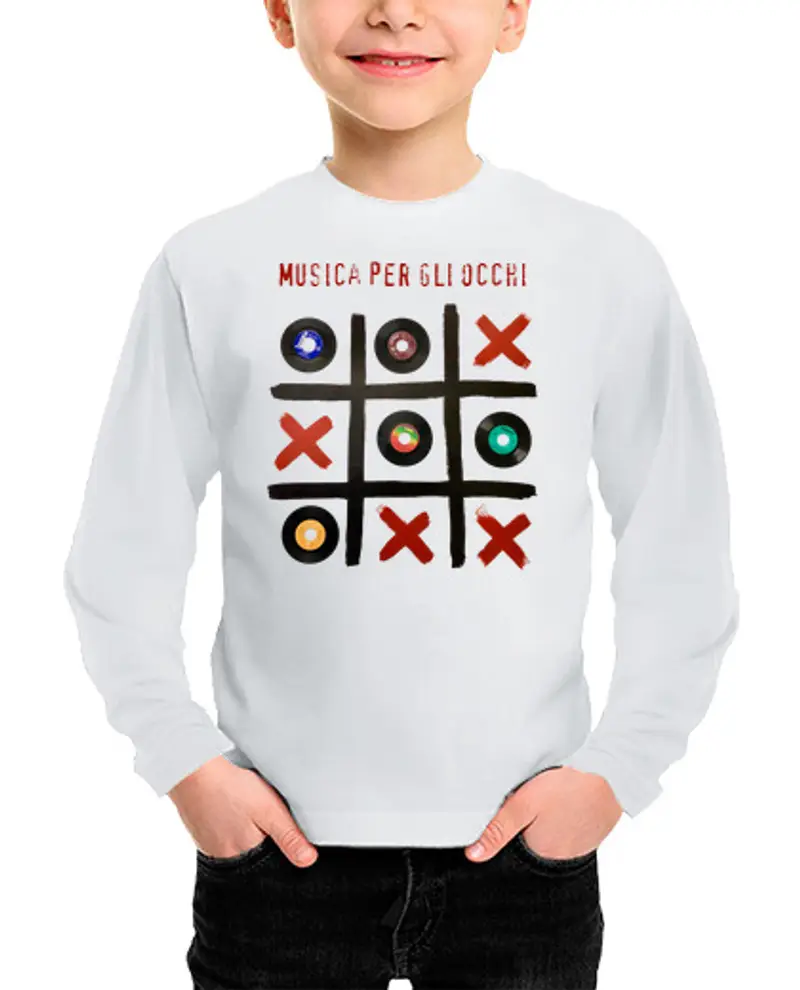 Maglietta bambino manica lunga Musica per gli occhi 23