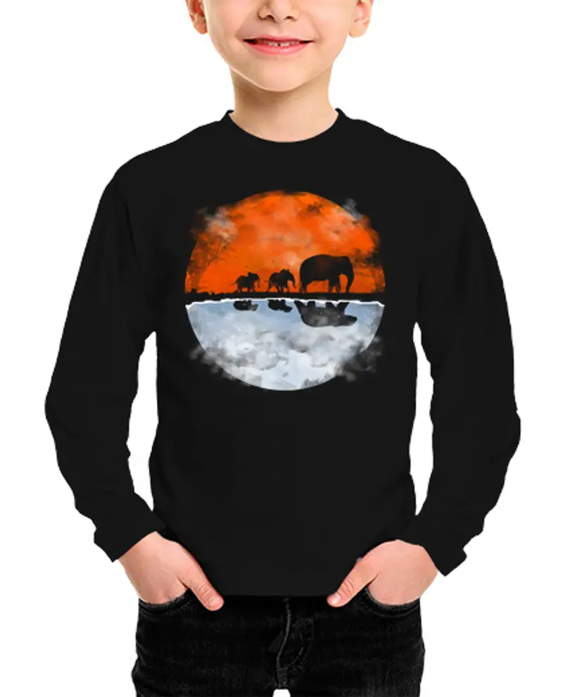 Maglietta bambino manica lunga opposti polari