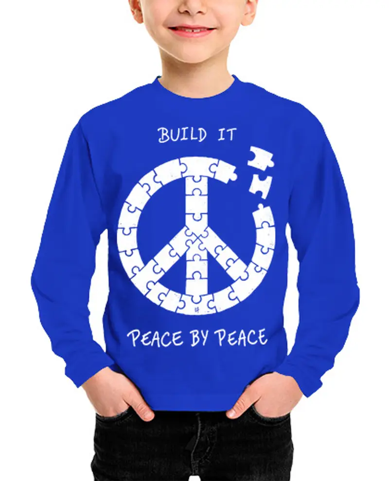 Maglietta bambino manica lunga pace per pace