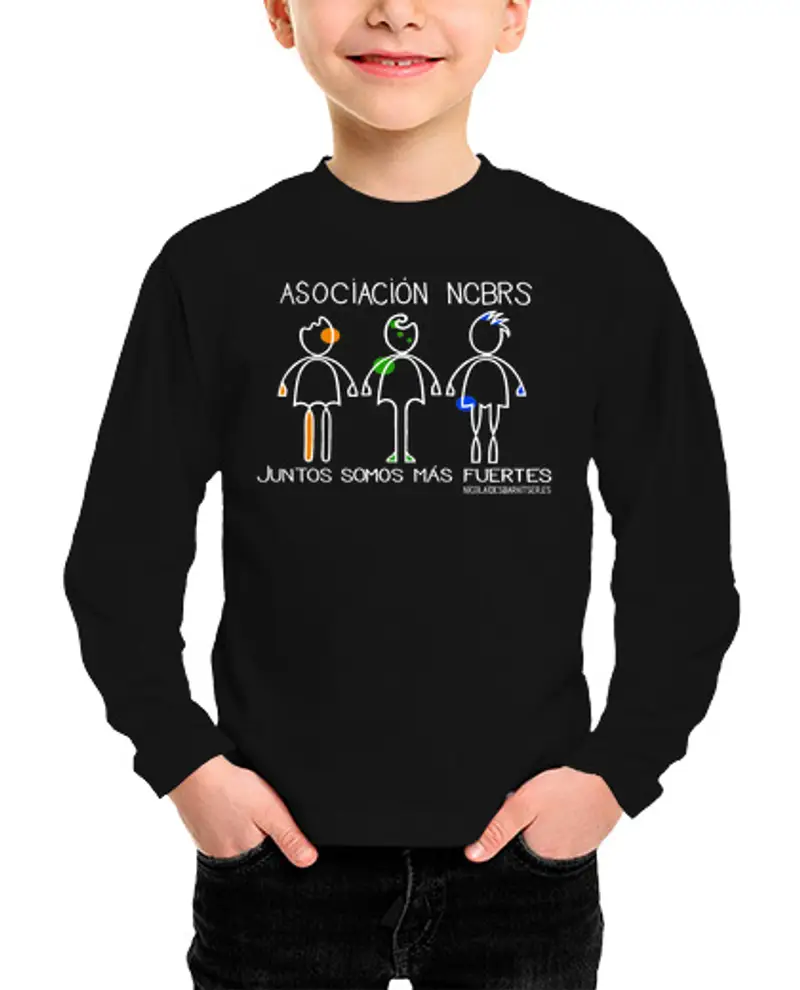 Maglietta bambino manica lunga ragazzo, manica lunga, bianca