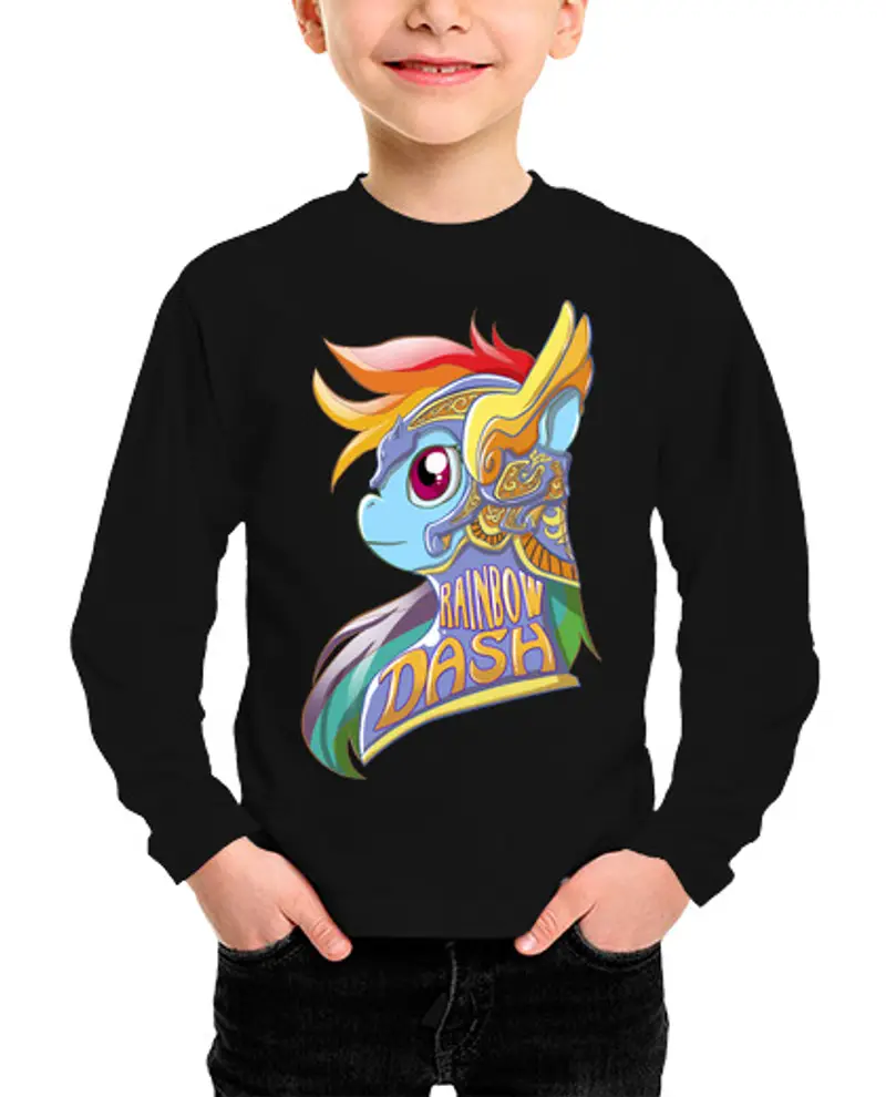 Maglietta bambino manica lunga Rainbow Dash Nouveau