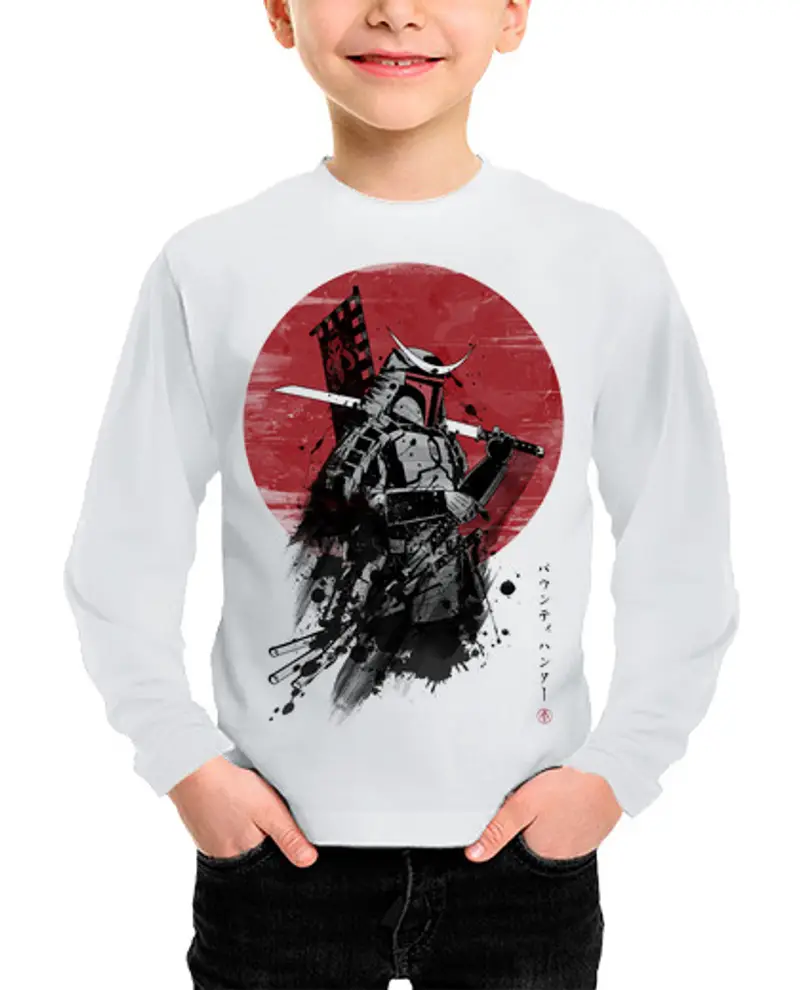 Maglietta bambino manica lunga Samurai Mandaloriano