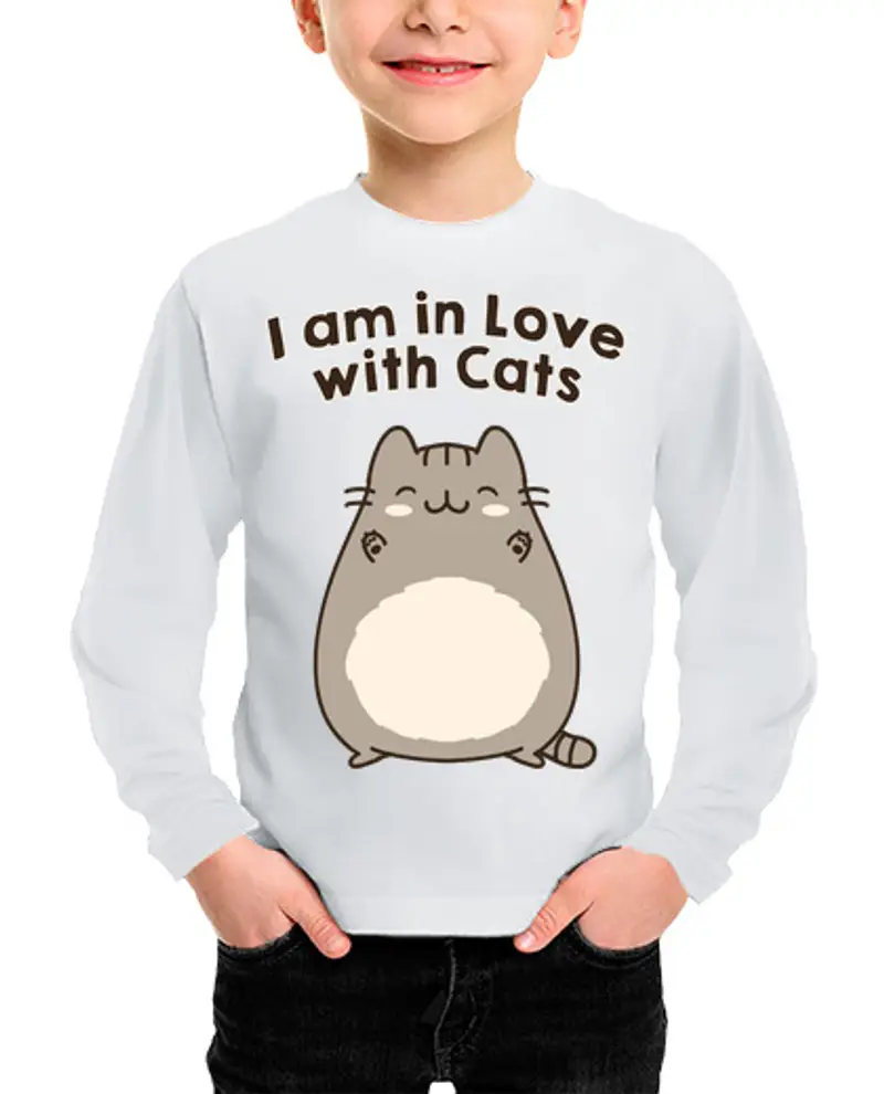 Maglietta bambino manica lunga sono amoree cats