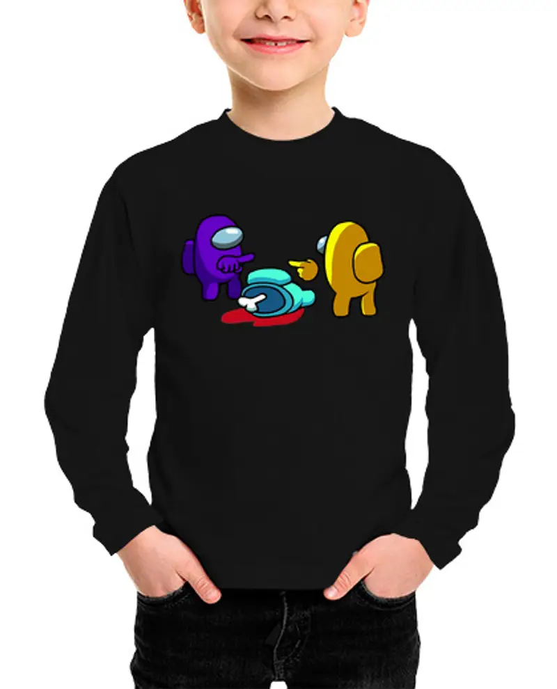 Maglietta bambino manica lunga tra noi - colpevole