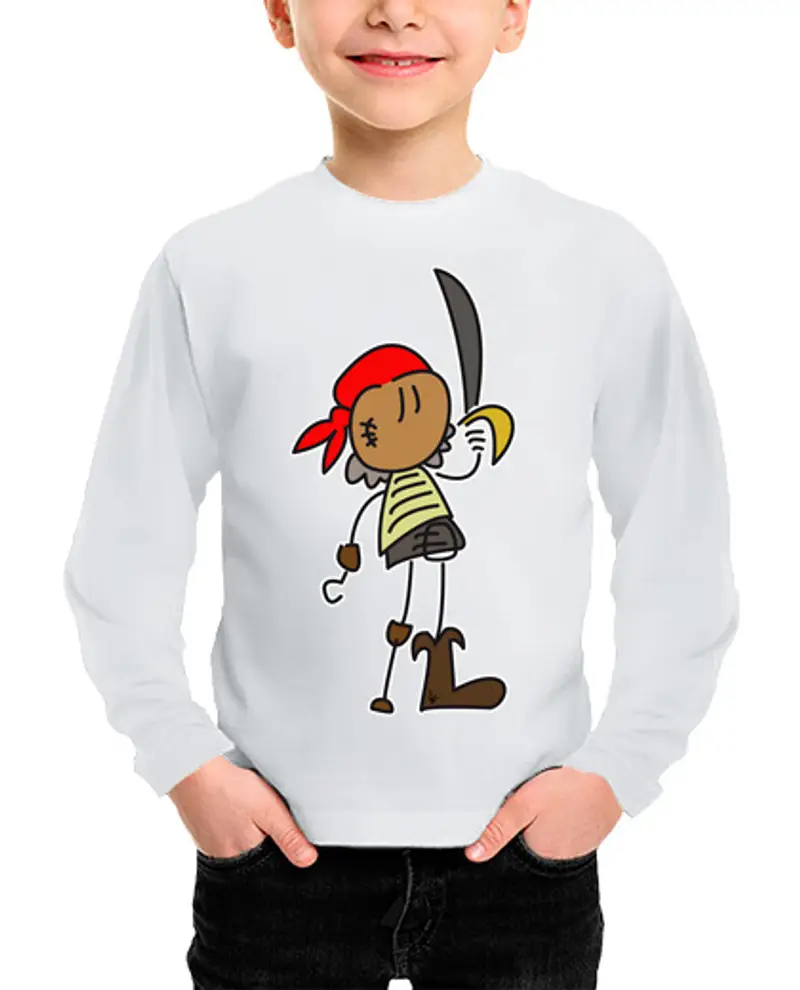 Maglietta bambino manica lunga uncino pitopo