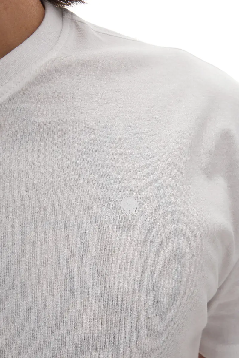 Maglietta bianca scollo a V in cotone basic SEVENOAKS NBY702 miniatura 3