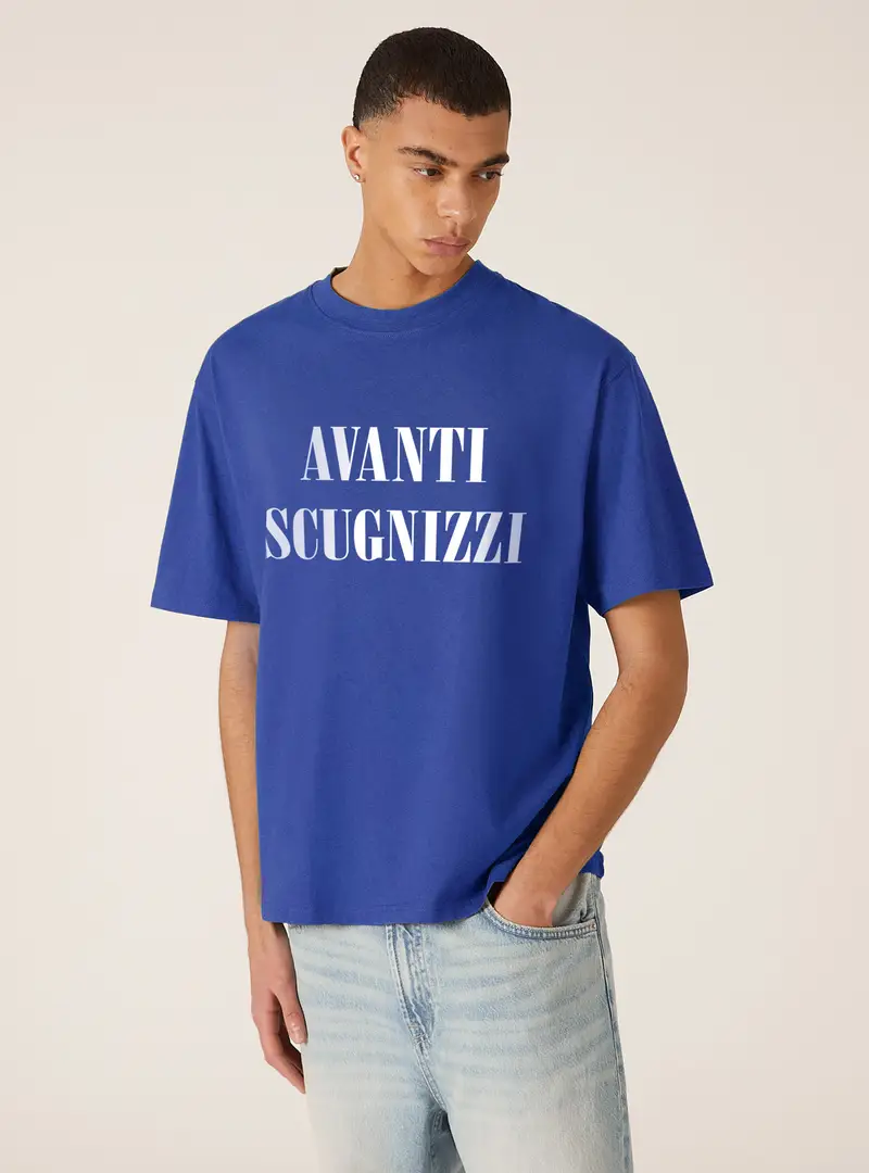 Maglietta boxy fit con stampa