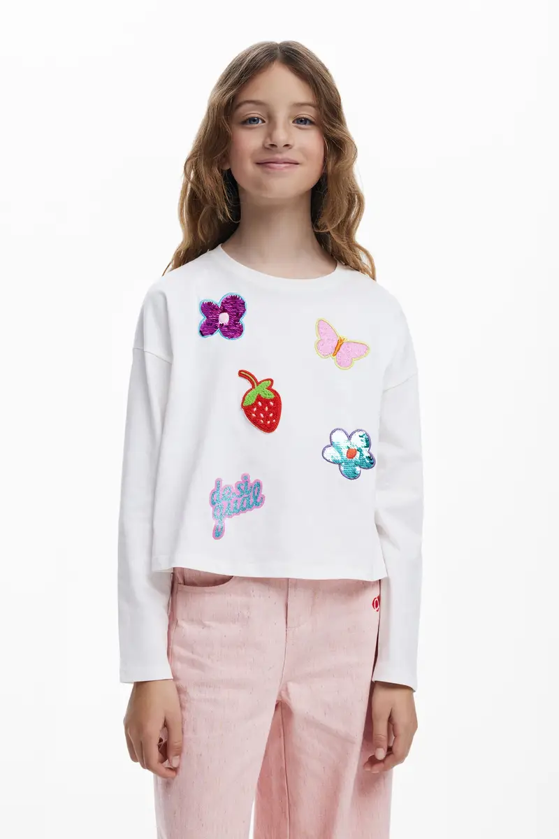 Maglietta con applicazioni a forma