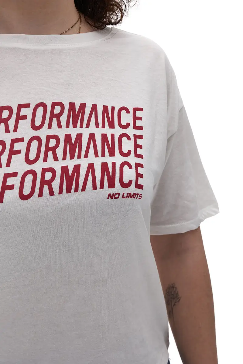 Maglietta Crop Bianca con Stampa Frontale Rosa NO LIMITS LALG002W24 miniatura 2