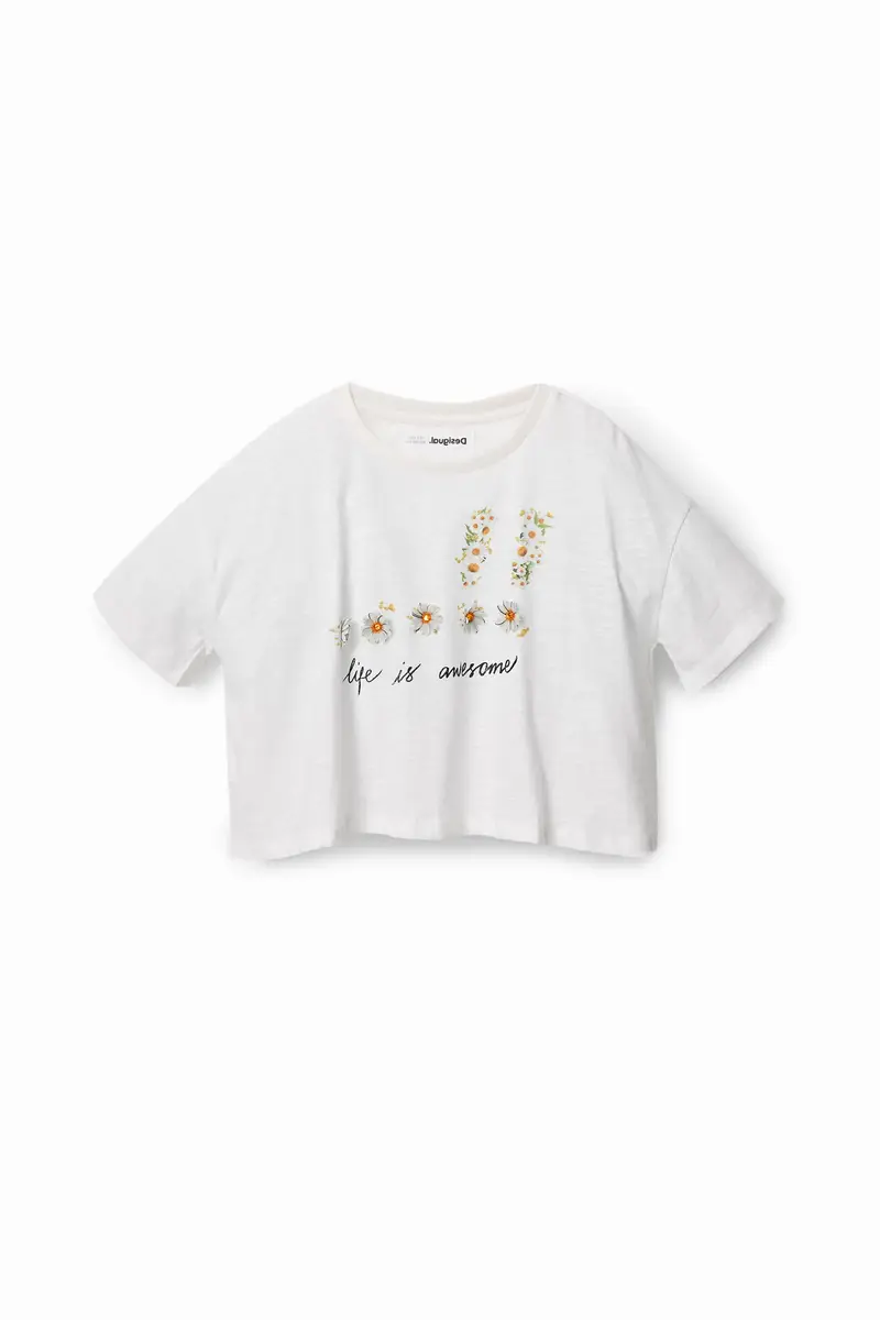 Maglietta cropped margherite