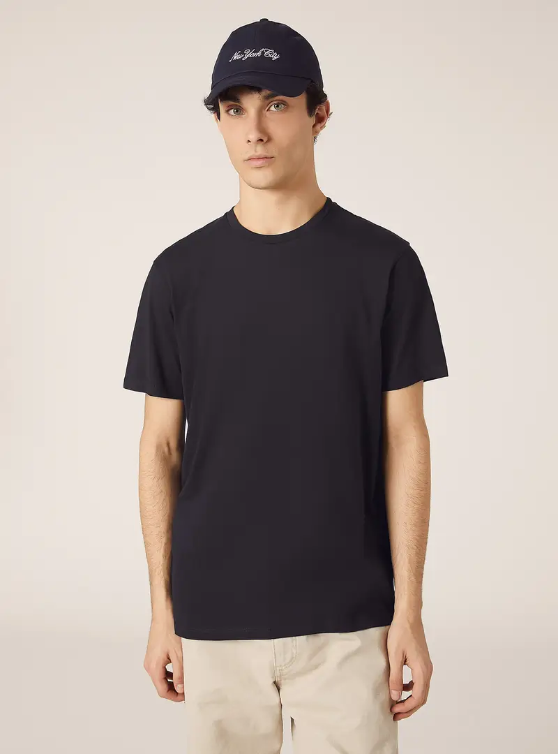 Maglietta girocollo in cotone