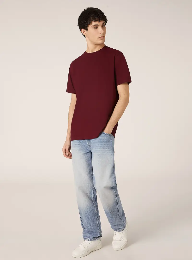 Maglietta girocollo in cotone