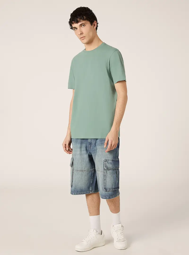 Maglietta girocollo in cotone