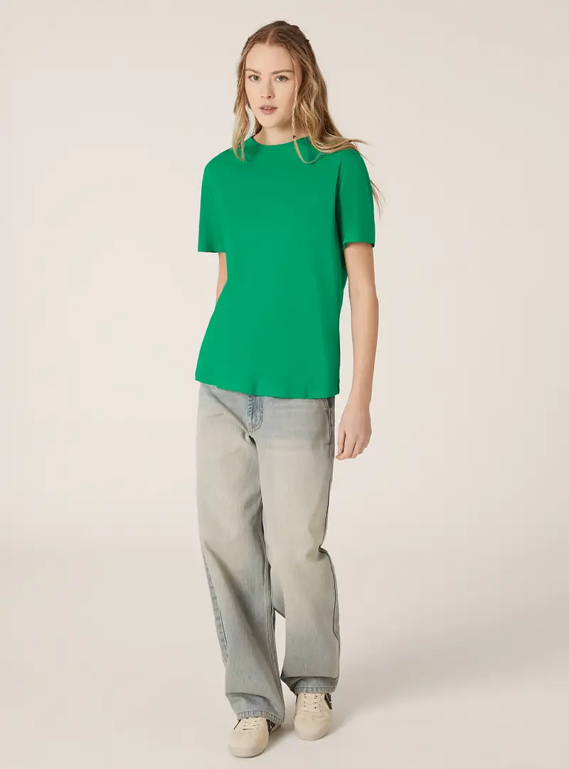 Maglietta girocollo in cotone