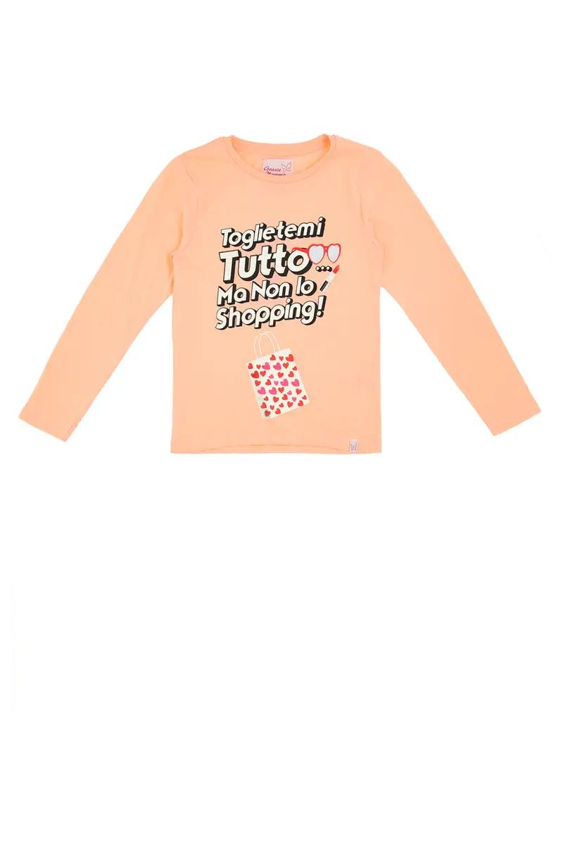 Maglietta Manica Lunga Grazie Mamma 2010 Salmone