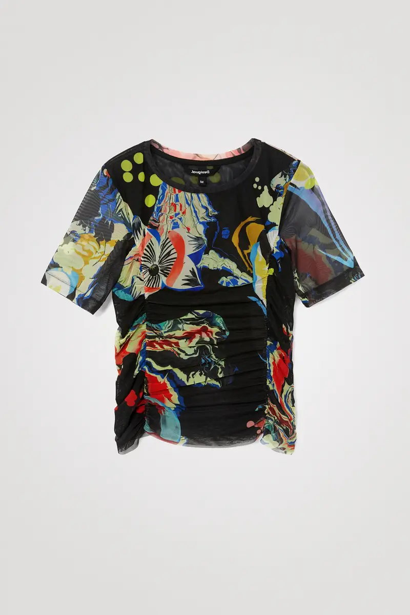 Maglietta slim arricciata