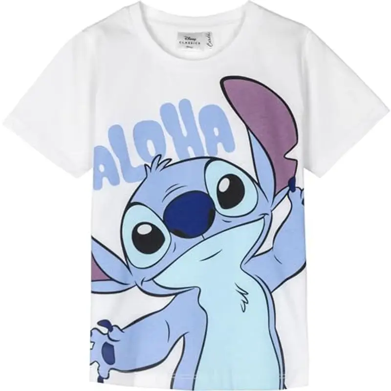 CERDÁ - Maglietta Stitch per bambini Bianca 6 anni